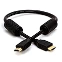 28AWG High Speed HDMI Cable with Ethernet 1.5 Feet - Supports 3D and Audio Return