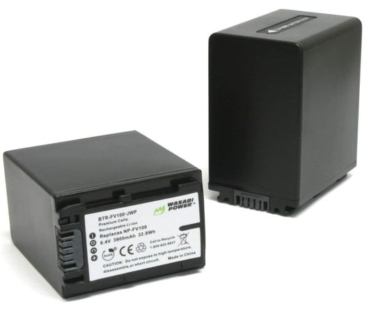 Wasabi Power Battery for Sony NP-FV100 (3900mAh, 2-Pack)