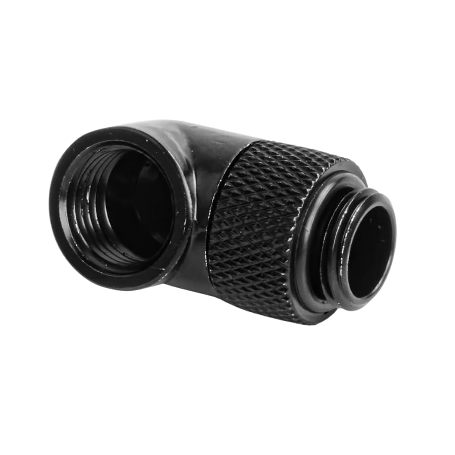 greenDracaena Dracaena.io 6 Pack G1/4" 90° Rotary 360° Swivel Fitting, Male to Female Extender Adapter for PC Water Cooling Loop, Computer Liquid