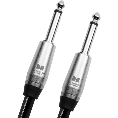 Monster Prolink Performer 600 Speaker Cable 6 ft, Straight 1/4 Inch Plugs, Audio Cord for Guitar, Instrument, Amp and PA Speaker Connections
