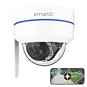 xmartO AI Tracking 2K HD Metal Dome PTZ Security Camera, WiFi 6 Dual Band Wireless, DPK3034 Ceiling Cam, 2-Way Audio, Night Vision, NVR
