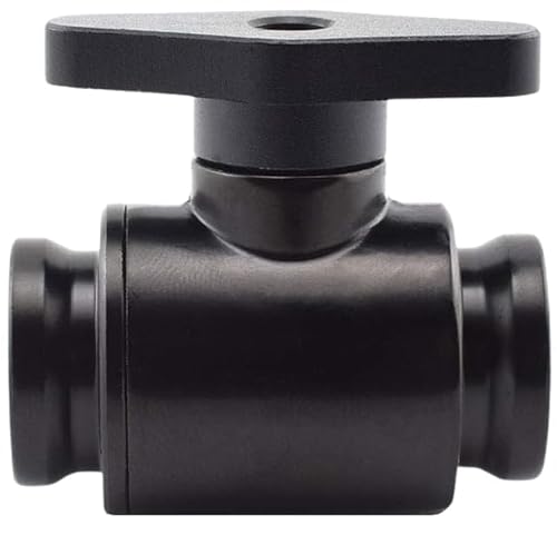 Dracaena.io G1/4'' Internal Thread Water Cooling Valve, Brass Body With Aluminium Handle, Pumping Fittings for PC, Shut Off With Full Water Flow