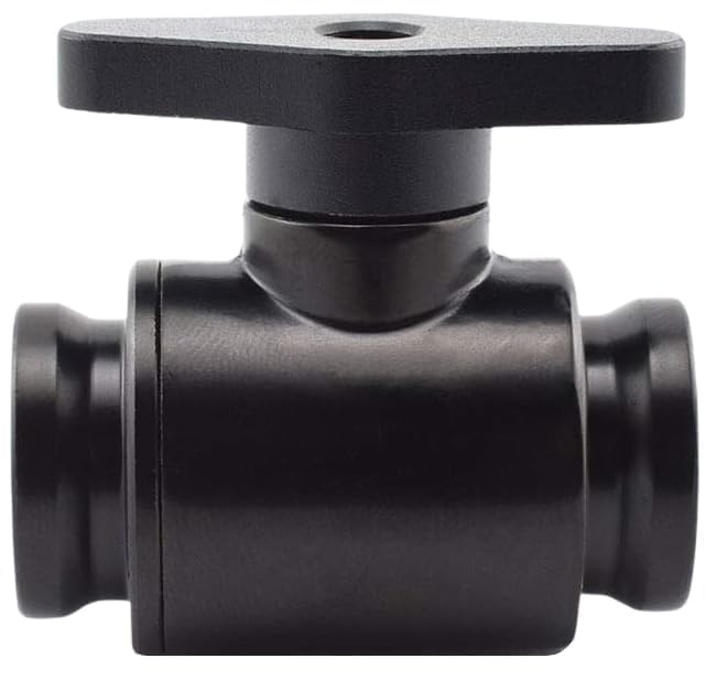 Dracaena.io G1/4'' Internal Thread Water Cooling Valve, Brass Body With Aluminium Handle, Pumping Fittings for PC, Shut Off With Full Water Flow