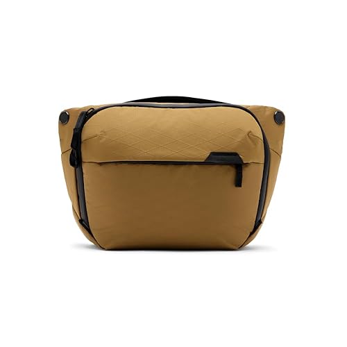 Peak Design Everyday Sling 3L, Coyote, Padded Adjustable Shoulder Strap for Crossbody or Waist Carry, FlexFold Divider, Ideal for Carrying Cameras or