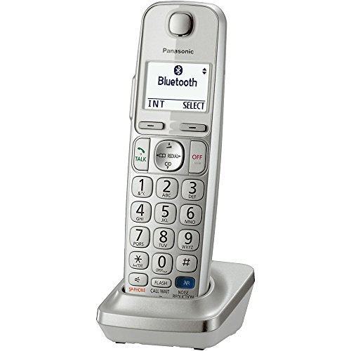 Panasonic Cordless Phone Handset Accessory Compatible with KX-TGE463S / KX-TGE474S / KX-TGE475S Series Cordless Phone Systems - KX-TGEA40S (Silver)