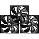 Thermalright TL-C14C X3 CPU Case Fan 140mm, PWM Fan Silent Computer CPU Fan with 1500RPM Speed, CPU Cooling Black Fan,3 Quantities