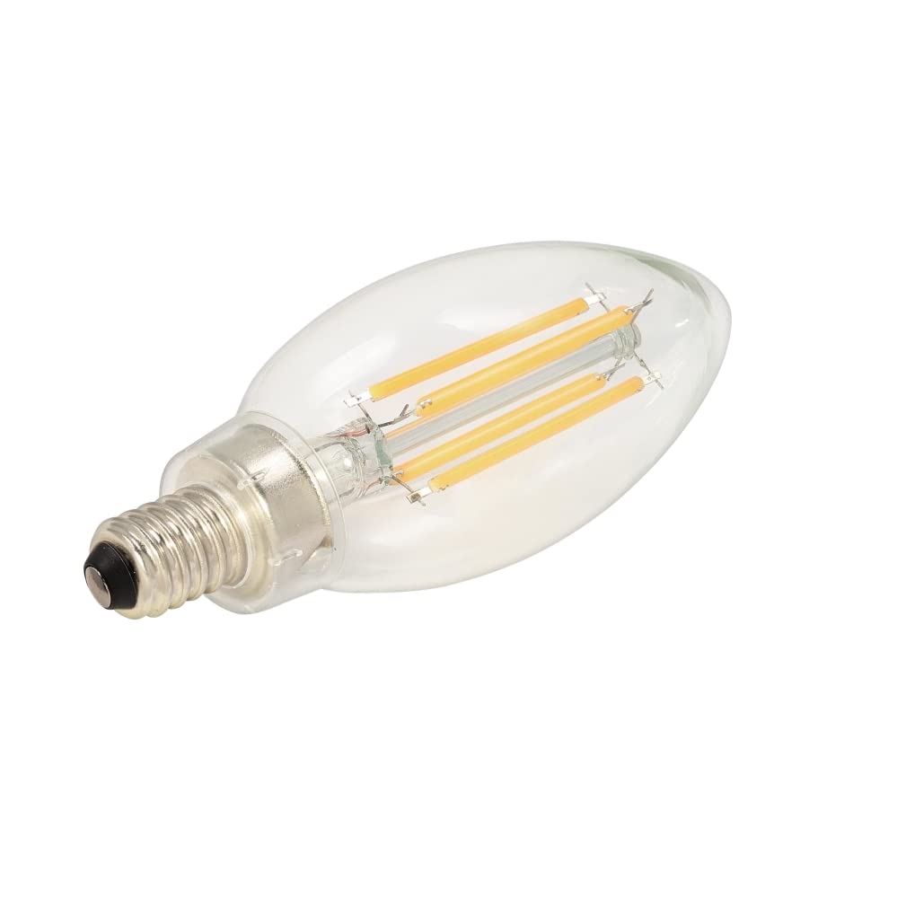 Westinghouse 3517120 3517120 40-Watt Equivalent B11 Dimmable Clear Filament Led Light Bulb with Candelabra Base (6 Pack), Clear