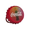 Coca-Cola Bottle Cap Shaped Bluetooth Speaker with Kickstand, Color Changing Light, FM Radio, 6H Playtime, Micro SD Card, Aux Port