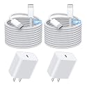 Fast Charging iPhone 17 16 15 Charger,2Pack 10 FT Long USB C Charger woven Cord with 20W USBC Fast Charger Block for iPhone 17/17 Air/17 Pro/17 Pro