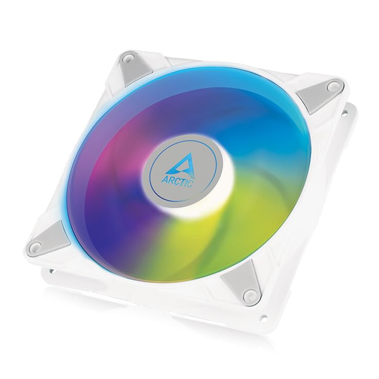 ARCTIC P14 PWM PST A-RGB - PC Fan, 140mm PWM Case Fan, Optimised for Static Pressure, Semi-Passive: 200-1900 RPM (0 RPM <5%), 5V 3 Pin A-RGB LED