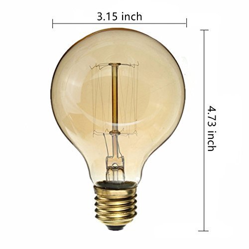 CTKcom Vintage Edison Bulb(4 Pack)- Antique Incandescent Bulbs Dimmable 40W Equivalent Warm Yellow Lamps, for Loft Coffee Bar Kitchen Home Light