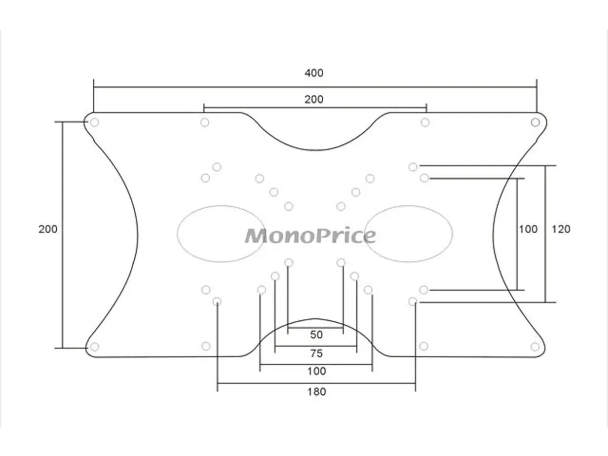 Monoprice 400X200mm Bracket Universal Adapter