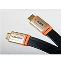 Atlona ATF14032B-4 Flat High Speed HDMI Cables with Ethernet (12 feet, Black)