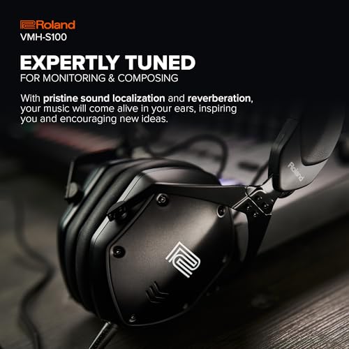 Roland VMH-S100 | Hi-Res Over-Ear Music Production Headphones | Wide Frequency Response | Incredible Sound Isolation | 50mm Driver Unit | Comfortable…