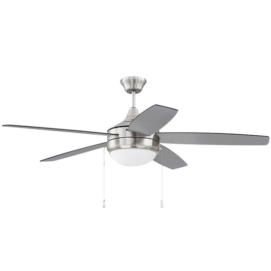 LED Ceiling Fan with Lights, Modern Farmhouse Ceiling Fan with Remote, 3-Speed Quiet Motor, Bright LED Light, Dual Finish Blades, Downrod Included