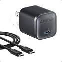 Anker iPhone Charger Fast Charging, 45W Type C Charger with 6 FT Fast Charging Cable, Compact and Foldable Plug USB C Charger Block for iPhone 17