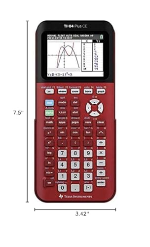 Texas Instruments TI-84 Plus CE Color Graphing Calculator, Radical Red