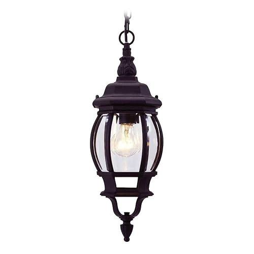 1 Light Black Outdoor Chain Lantern
