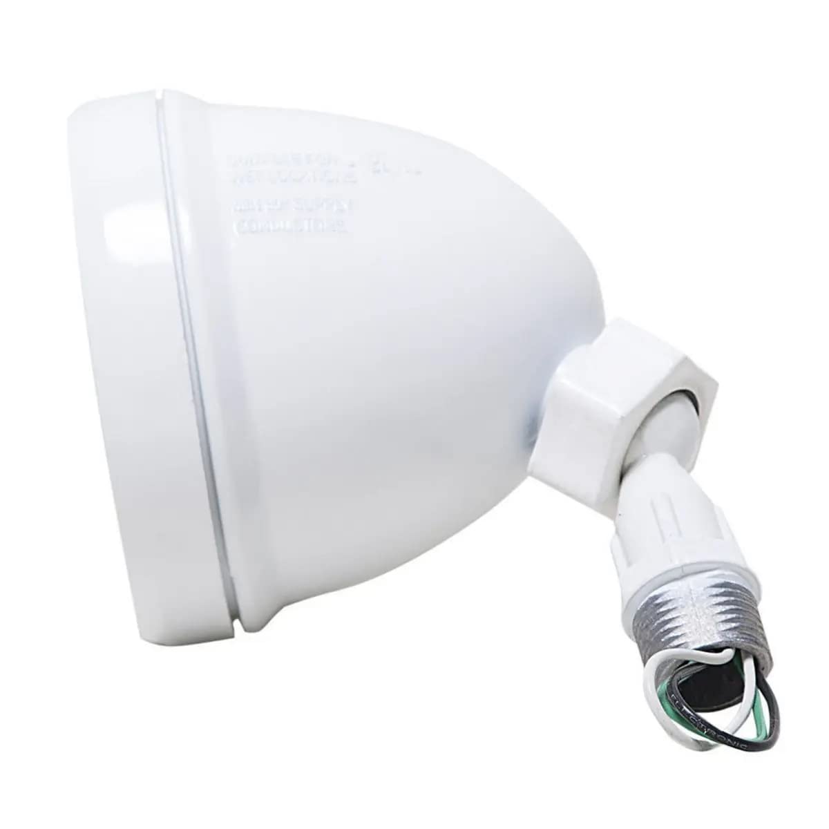 Hubbell-Bell LHS100W Weatherproof Halogen Lamp Holder with 75-watt Bulb, Swivel Joint, White