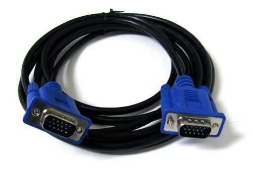 MaxLLTo 10FT 15 PIN Blue SVGA VGA Adapter Monitor M/M Male to Male Cable Cord for PC TV
