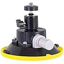 ZUOS 4.5" Car Camera Mounting Kit Pump Vacuum Suction Cup Mount, Professional Camcorder Vehicle Holder w/ 360° Panorama Ball Head and 180°, DSLR