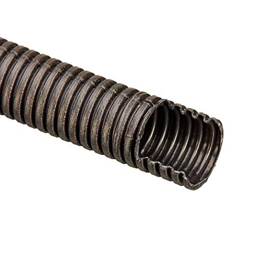 1/2" x 100 ft. ShurTek® Flexible Corrugated Black LDPE Non-Split Tubing Wire Loom