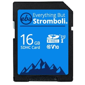 Everything But Stromboli 16GB SD Card Class 10 UHS-1 U1 V10 Speed C10 16G SDHC Memory Card for Canon Point & Shoot Digital Camera Works with ELPH 180