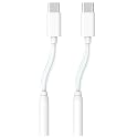 USB C to 3.5mm Audio Adapter, 2 Pack Aux to USB C Headphone Jack Dongle for iPhone 17/16/ 15 Series, Compatible with Samsung Galaxy S24/ S23/ S22/ S21
