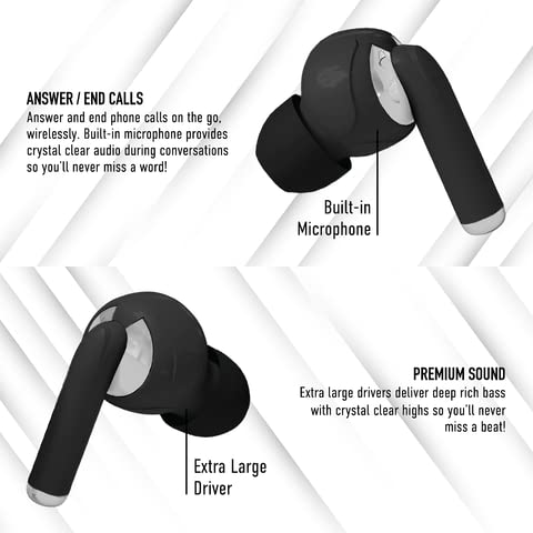GabbaGoods TrueBuds Chrome Wireless Earbuds, Bluetooth 5.3, 20Hrs Playtime, LED Power Display Charging Case,Touch Control, Voice Assisstant…