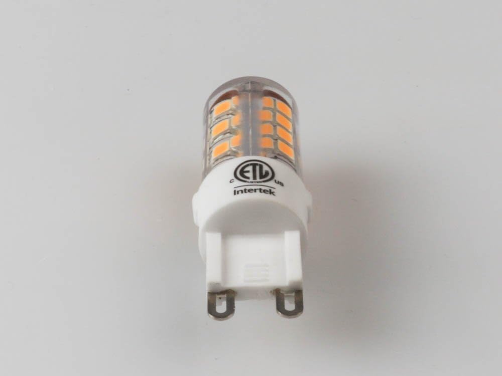 Bulbrite LED Mini T6 Dimmable Bi-Pin Base (G9) Light Bulb 40 Watt Equivalent 3000K, Clear 2-Pack