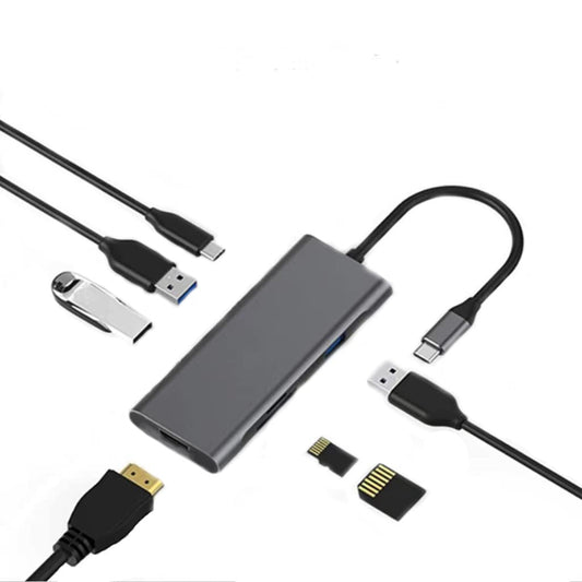 Docking Station-USB C to Dual HDMI Adapter-USB C Hub Dual HDMI Monitors for Windows,USB C HDMI Adapter with 3 USB Ports,USB-C Data Port,SD/Micro Card