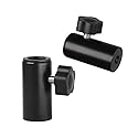 ThtRht 2 Pack Light Stand to Boom Arm Adapter Microphone Scissor Suspension Arm Holder Bracket Converter Female 1/4'' 3/8'' Threaded Spigot Socket for