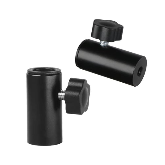 ThtRht 2 Pack Light Stand to Boom Arm Adapter Microphone Scissor Suspension Arm Holder Bracket Converter Female 1/4'' 3/8'' Threaded Spigot Socket for