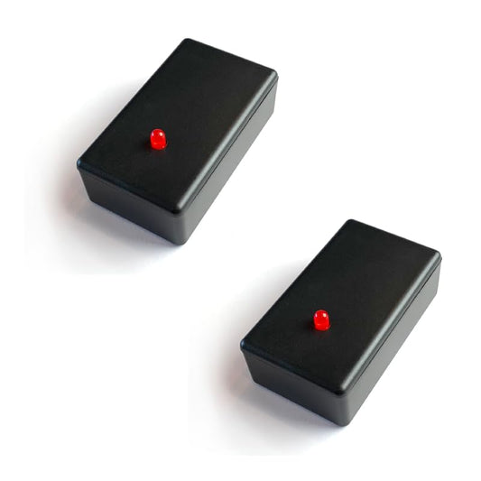 Blue Charm Fake Car Alarm, 1 Year Continuous Usage Battery Life, Red Blinking LED Light with Black Housing, (Two AAA Batteries, not Included) (Two