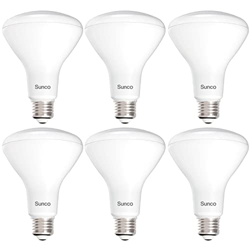 Sunco 6 Pack BR30 LED Bulb Flood Light, E26, 11W=65W, 3000K Warm White