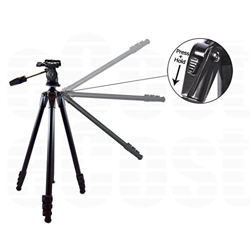 80 Inch Elite Series Professional, Full Size Camera Tripod +