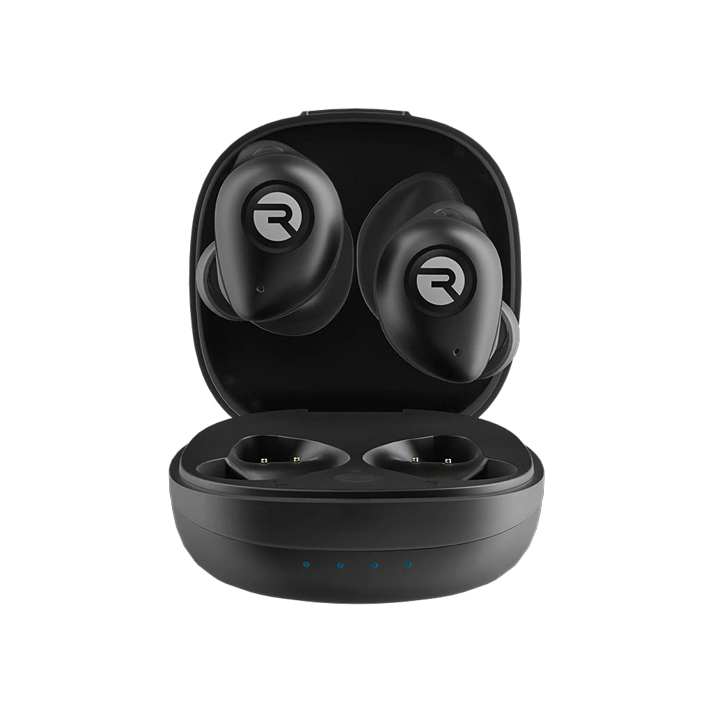 Raycon Fitness Earbuds True Wireless Bluetooth with Built in Mic 54 Hours of Battery IPX7 Waterproof and Charging Case with Talk, Text, and Play