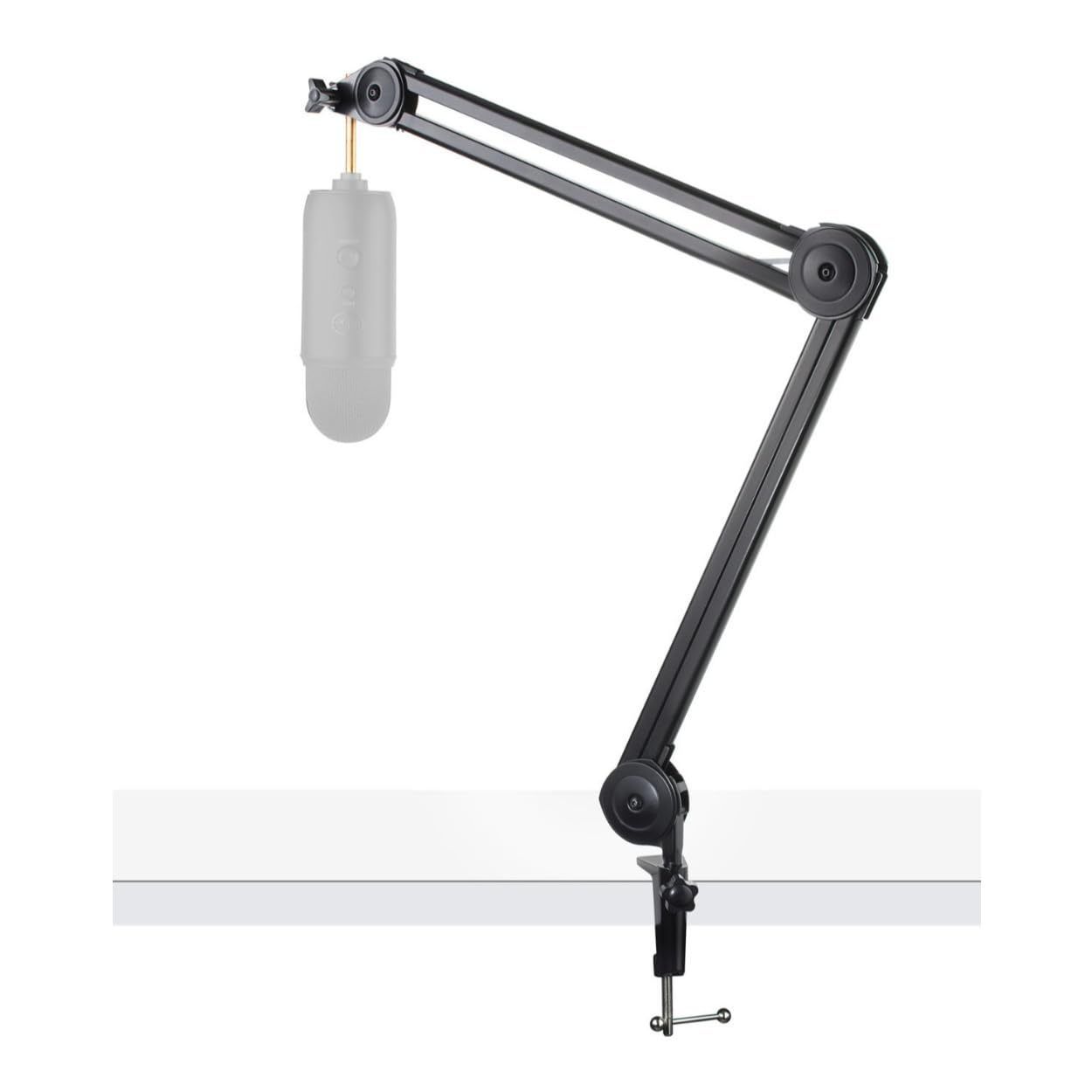 Knox Gear Professional Microphone Stand for Yeti and Snowball Microphones (Black, Steel, Basic/Functional, 5/8-inch Thread, Up to 5 lbs, 30-inch Arm)