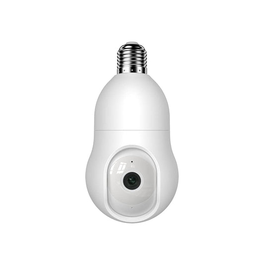 NU-SET Light Bulb Camera, Smart WiFi Home Security Camera with Pan-Tilt Panoramic View, 4MP, White
