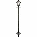 Gama Sonic Black Outdoor Solar Baytown II EZ Anchor Lamp Post, Bright White LED with EZ Anchor