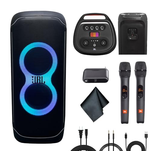 JBL PartyBox Ultimate 1100W Portable Speaker - Wi-fi & Bluetooth Connectivity Splashproof, Powerful Sound and Light Show (JBLPARTYBOXULTAM) + Wireless