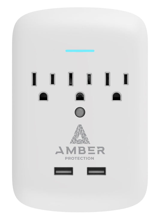 Amber Protection 3-Outlet-Surge Surge Protector (2024)