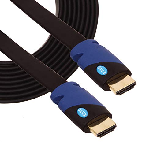 KAYO Flat HDMI Cable - 20 FT, High Speed HDMI Cable Flat Wire - CL3 Rated Supports 4K, Ultra HD, 3D, 2160p, 1080p, Ethernet and Audio Return (Latest