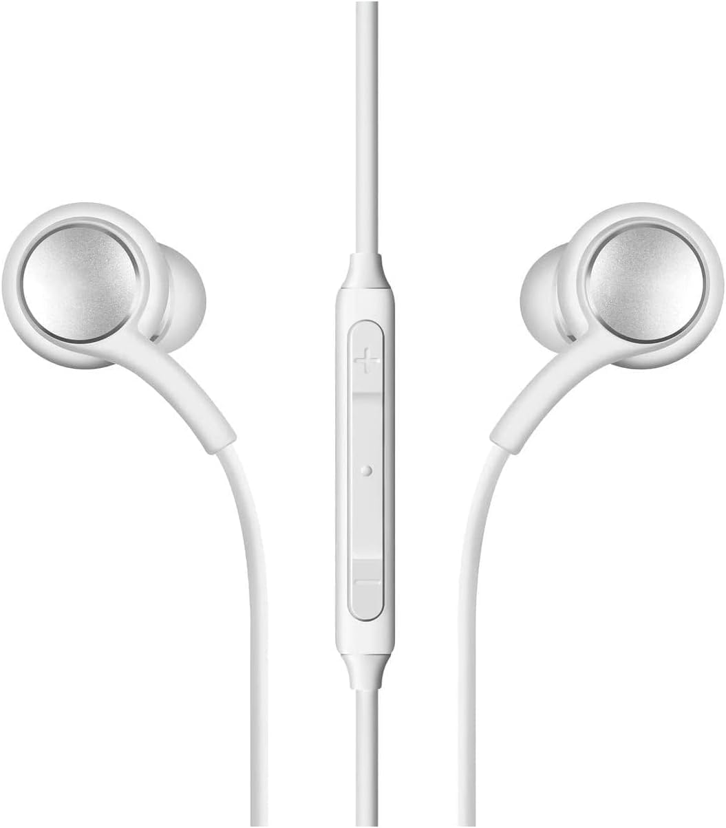UrbanX 2020 Headphones for Samsung Galaxy S10 S10e Plus with Type C Connector | Designed by AKG with Microphone and Volume Buttons (AKG White)