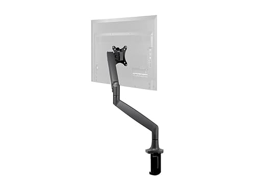 Monoprice Single Monitor Adjustable Gas Spring Desk Mount - Black, Supports Up to 34 inch Monitors, 19.8 LBS Display Weight, Smooth Full-Motion Black