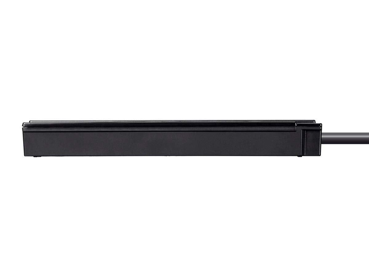 Monoprice 6 Outlet Surge Protector - UL Rated, 201 Joules, 1800-watt capacity, 2-Pack, 2 Feet, Black