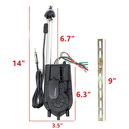 WJSKDQ Universal 12V Car Automatic Antenna Kit Amplifier Retractable Car Radio Antenna Accessories