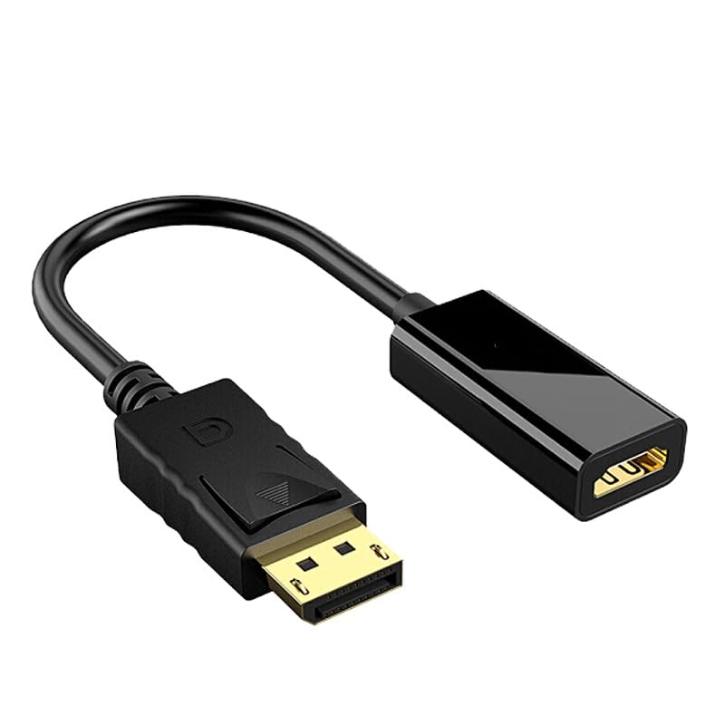 FANTIA 4K Display Port to HDMI Male Female Adapter Converter Cable Display Port DP to HDMI Cable 2160P & 1080P 60Hz HDR Audio Video PC Adapters