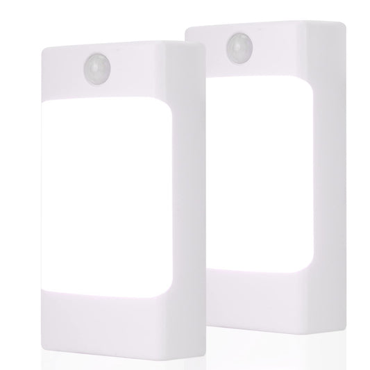Wennyn 4-in-1 LED Night Light Emergency Backup Light, Motion Sensor, Dusk-to-Dawn Sensor, Rechargeable Battery Operated 5000K Daylight White, LED