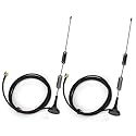 Dual Band WiFi 2.4GHz 5GHz 5.8GHz 10dBi Magnetic Base MIMO RP-SMA Male Antenna for WiFi Router PCIe Wireless Network Card USB Adapter Security IP
